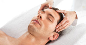 Scalp massage men